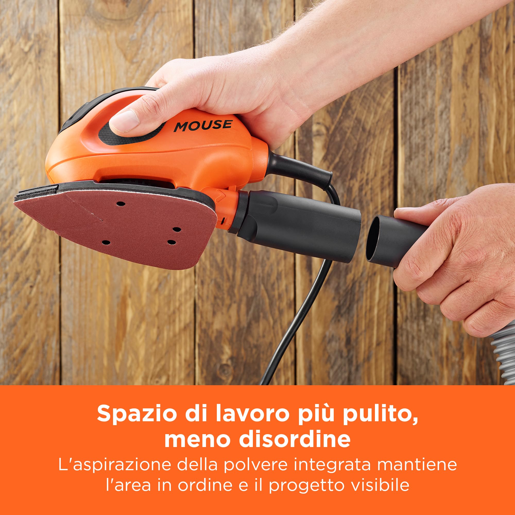 BLACK+DECKER, NUOVA LEVIGATRICE MOUSE MULTIFUNZIONE 55W con 15 Accessori. BEW230BC-QS