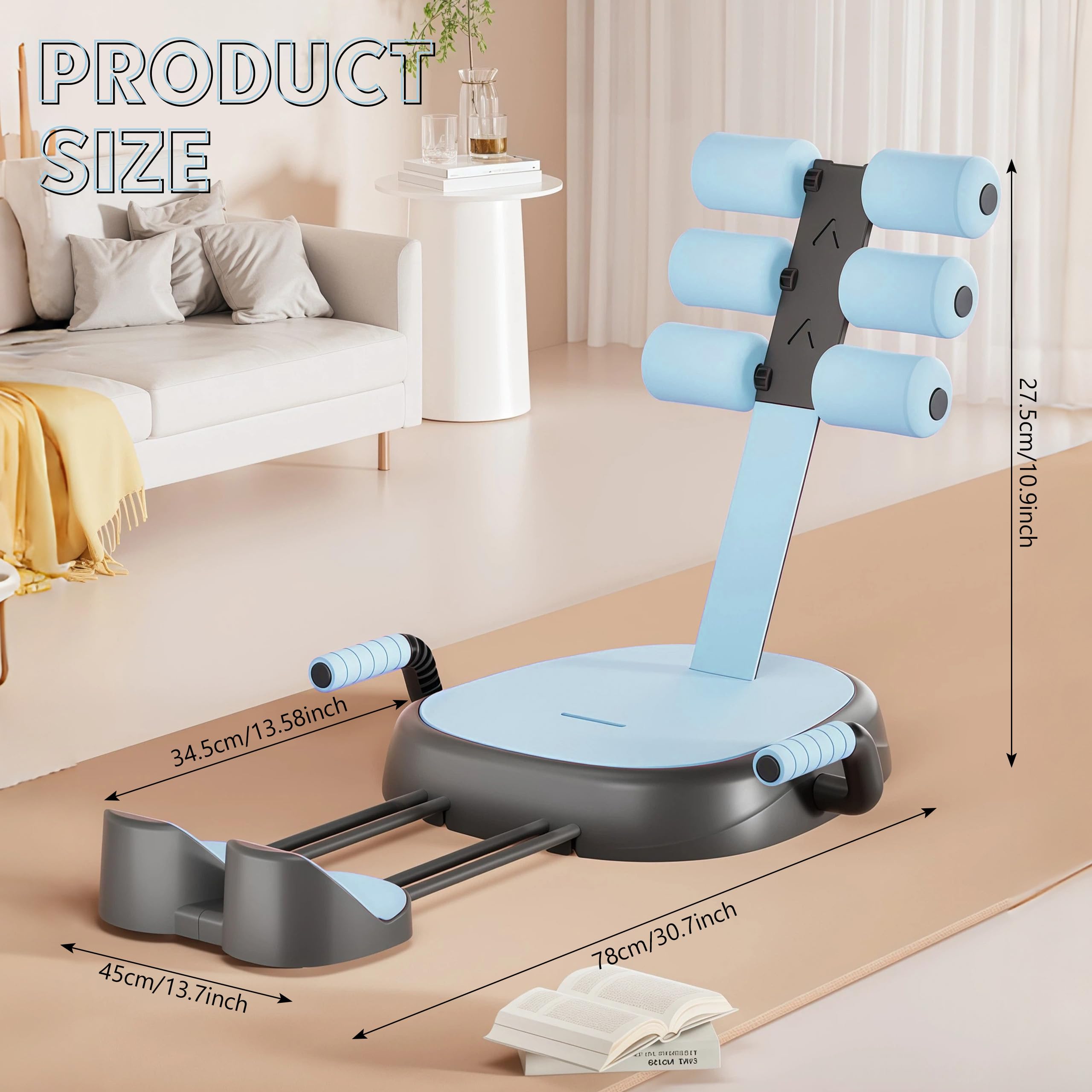 Pilates Board, Multifunktionales Reformer Pilates Maschine für Zuhause, Faltbarer Pilates Reformer Board mit Bauchmuskeltrainer, Automatischer Rückprall und Spannseil, Pilates Reformer Set