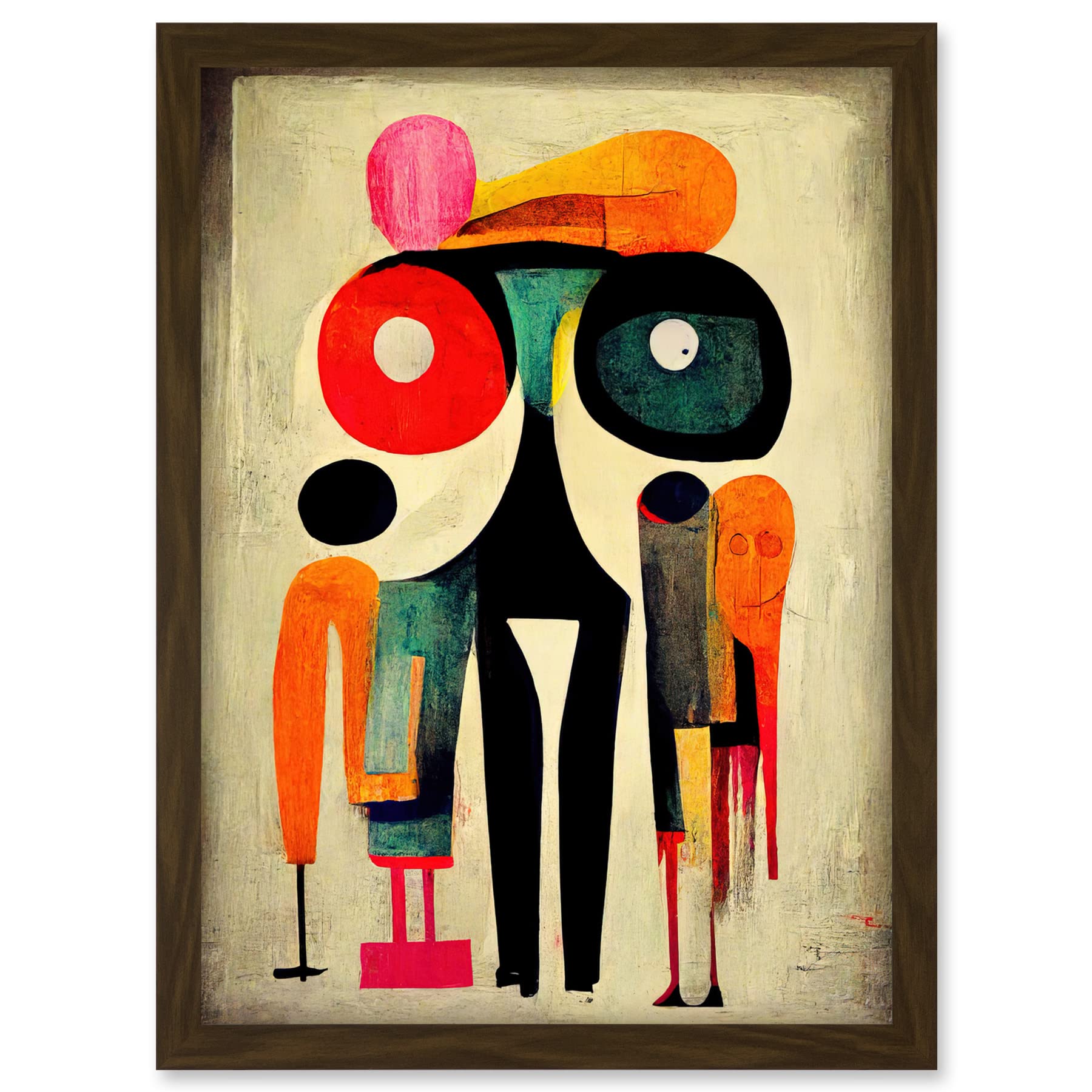 Doppelganger33 LTD Abstract Colourful Pop Art People Artwork Framed A3 Wall Art Print
