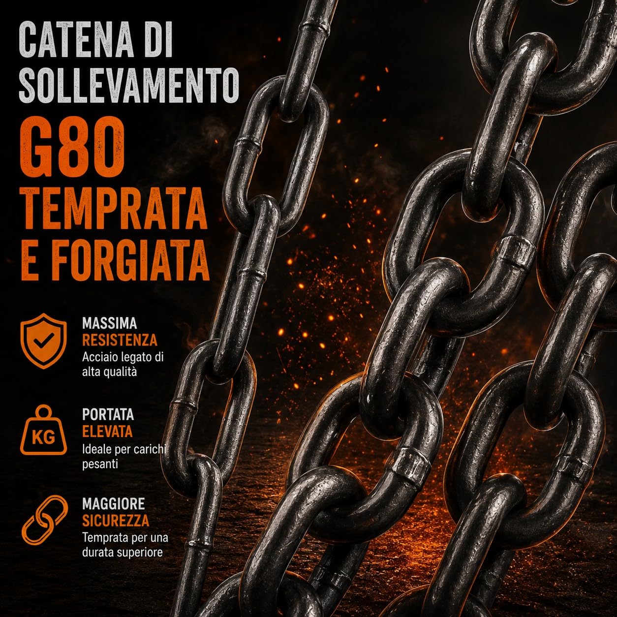 Paranco a Catena Manuale 5000KG Argano Sollevatore Altezza Sollevamento 3 Metri con Gancio Robusto Girevole 360° Catena Acciaio G80 per Garage, Motore Auto, Sollevamento per Carichi Pesanti