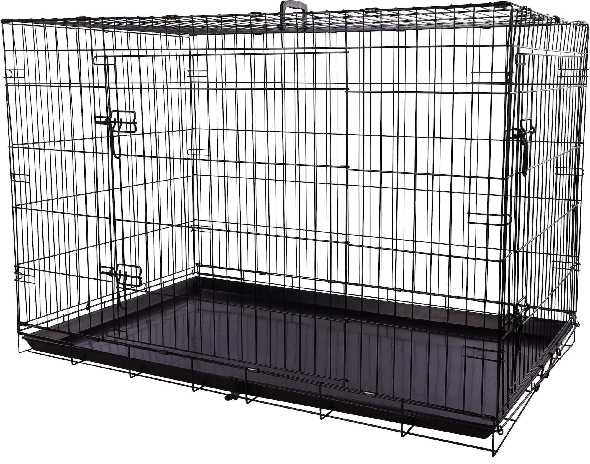 Flamingo Cage pour Animaux Mezo - Taille M - 77x47x55 cm - Pliable, Robuste et Facile à Nettoyer - Idéale pour Beagle, Bouledogue Français, Cocker Spaniel et Schnauzer