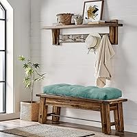 Vista 7 de downluxe Cojín de banco de interior para muebles de interior, cojín de asiento de banco de espuma viscoelástica texturizada antideslizante, 36 x 14