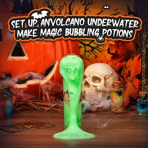 Miniatura 2 de Alritz Kits de pociones misteriosas para niños, 20 botellas de poción de bruja de mezcla mágica, adornos de decoración feliz, mesa de calabaza,