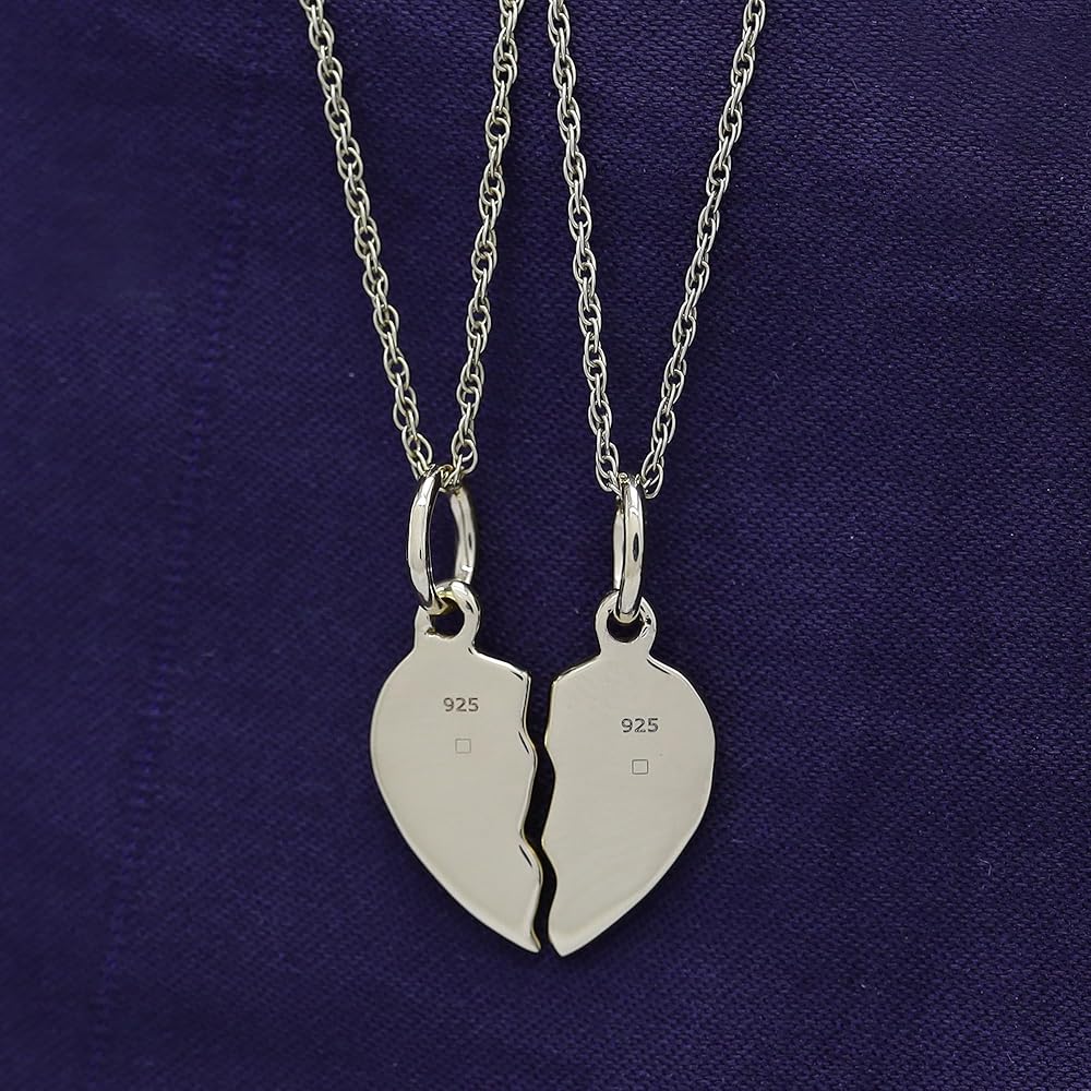 Amazon | 分割Plain Broken半分ハートペンダントネックレス14 K Amazon | 分割Plain Broken半分ハートペンダントネックレス14 K