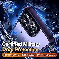 Vista 100 de Yriklso Strong Magnetic Case for iPhone 11 [Compatibilty with MagSafe] Protective Shockproof Cover Phone Case for iPhone 11 6.1" Frosted Purple