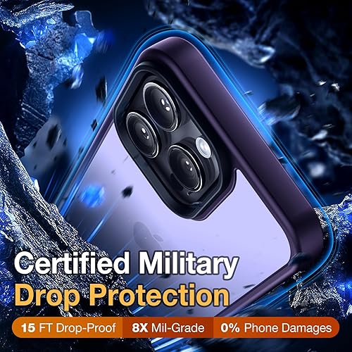 Miniatura 100 de Yriklso Strong Magnetic Case for iPhone 11 [Compatibilty with MagSafe] Protective Shockproof Cover Phone Case for iPhone 11 6.1" Frosted Purple
