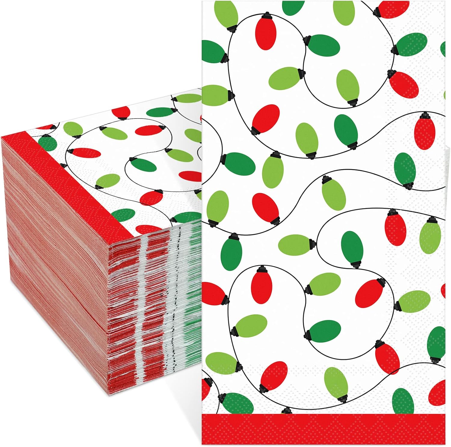 Jetec 100 Pcs Christmas Paper Napkins Christmas Guest
