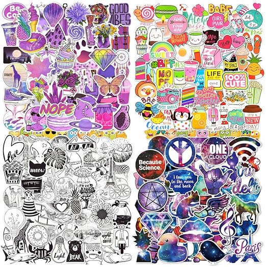 Cute Colorful Stickers for Kids Cute Colorful Stickers for Water Bottles Laptop Vinyl Stickers(210 Pcs)