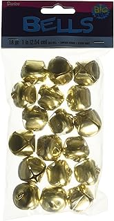 ArtVerse 1099-24 Darice Jingle Bells, 1", Gold