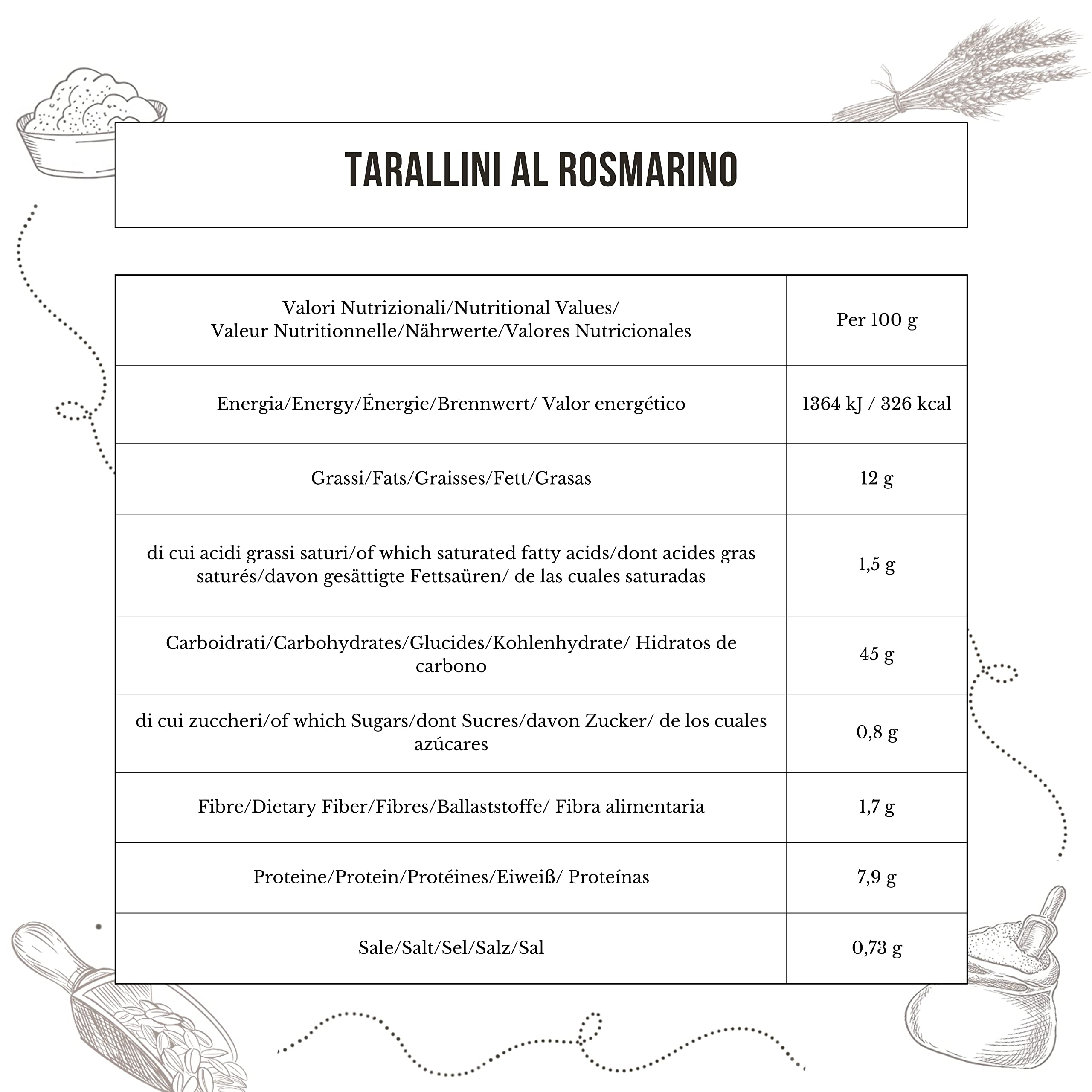 Tarallini de Apulia con Romero 5 x 230g