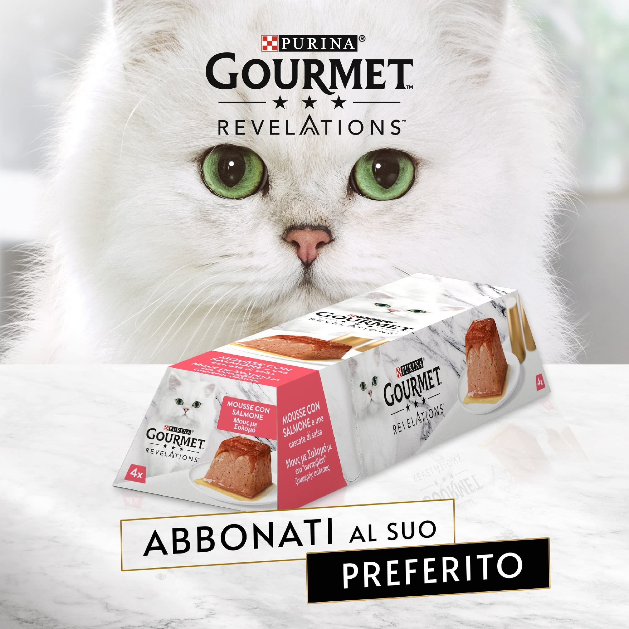 Purina Gourmet Revelations Cibo Umido per Gatti con Salmone e Tonno, 48 Confezioni da 57 g