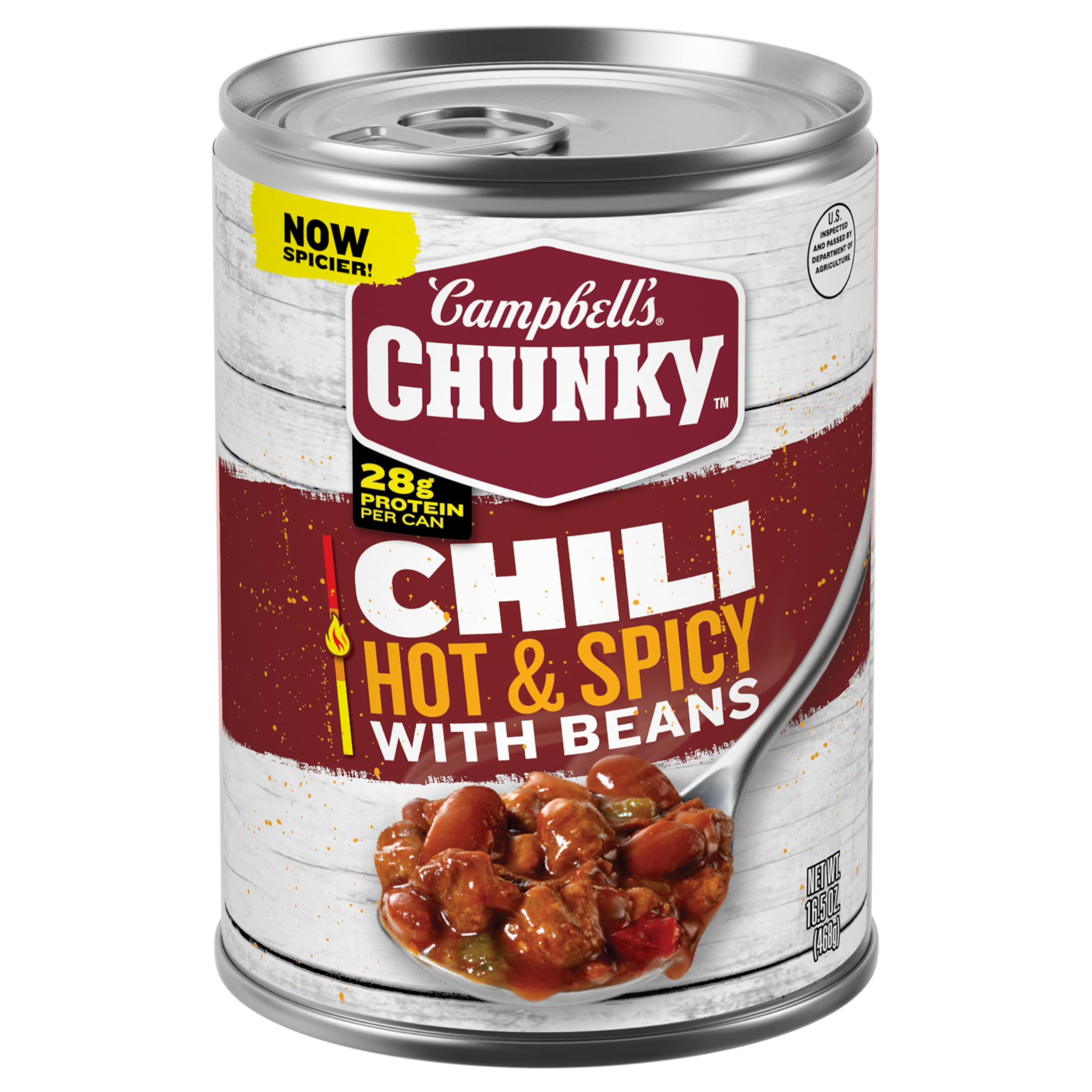 Campbell’s Chunky Hot and Spicy Chili With Beans, 16.5 oz Can