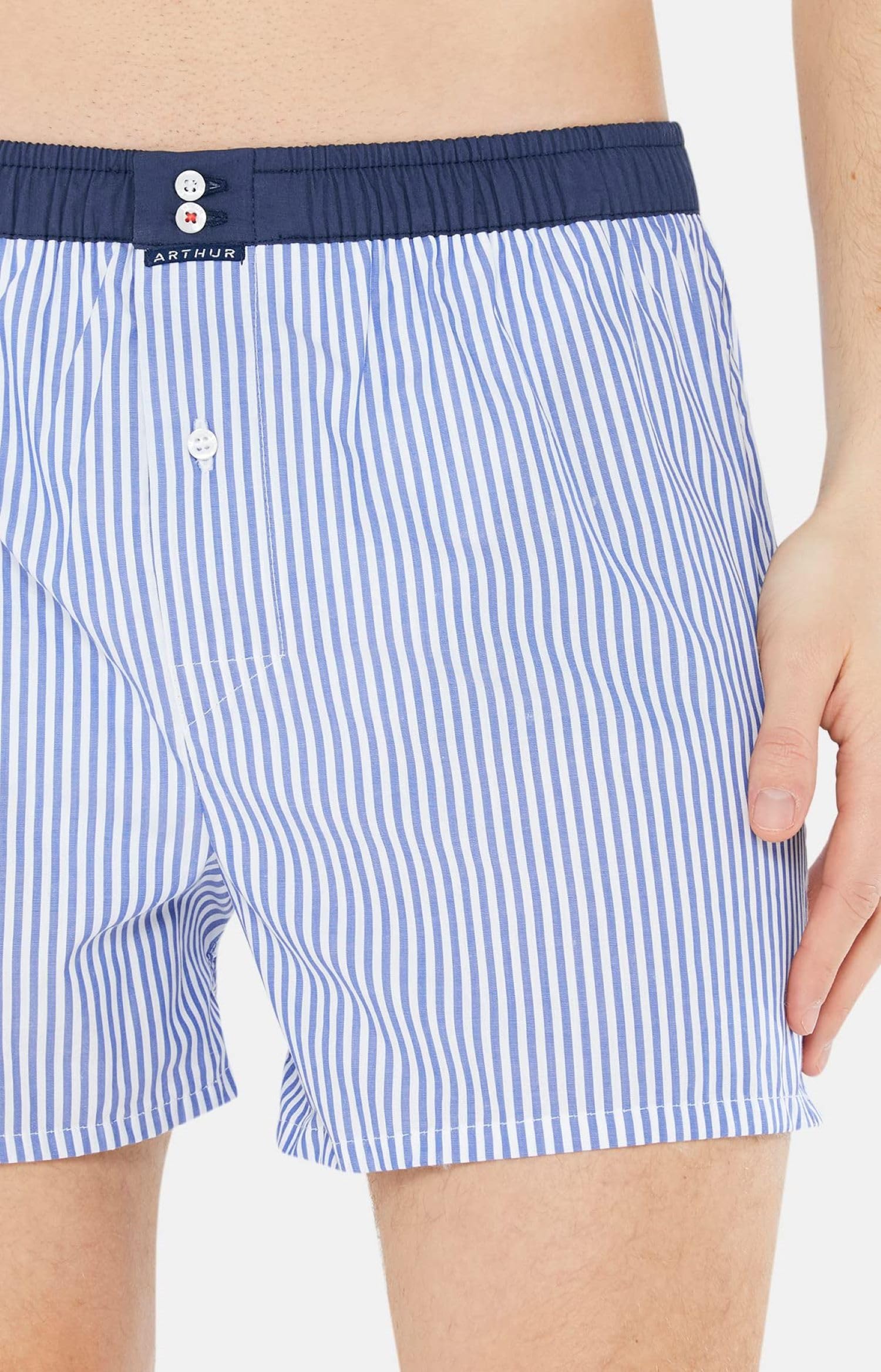 ARTHUR - Caleçon Homme avec Maintien intégré - 100% Coton - Respirant & Doux - sous-Vêtement Homme à Motifs