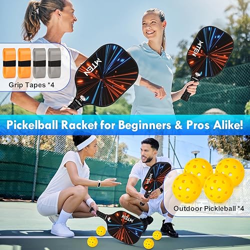 Vista 178 de Pickleball Paddles, USAPA Approved Fiberglass Surface Pickleball Set with Pickleball Rackets, Pickleball Paddles Set for Men Women azul (blue*1)