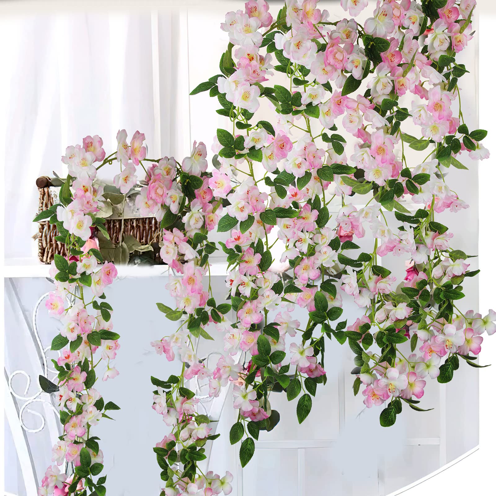 Amazon.com: CISDUEO Artificial Cherry Blossom Flower Vine Pink