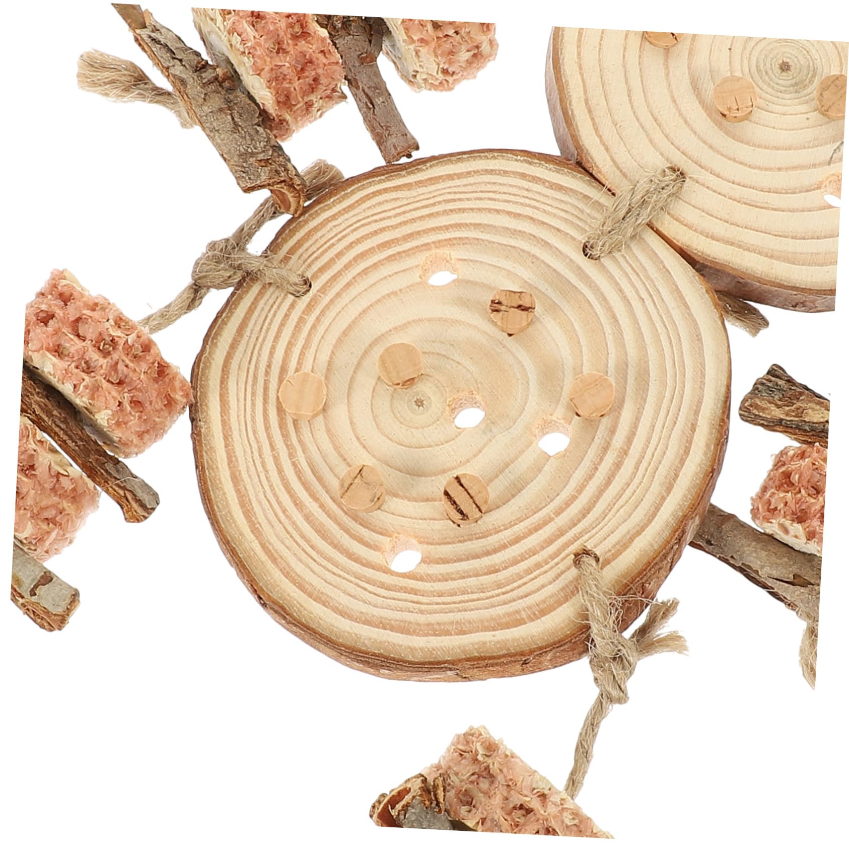 Toddmomy 4pièces Jouet à Mâcher pour Perroquet Accessoire Suspendu pour Cage Oiseaux Jouet Naturel avec Cônes De Pin Divertissement pour Perruches Et Perroquets