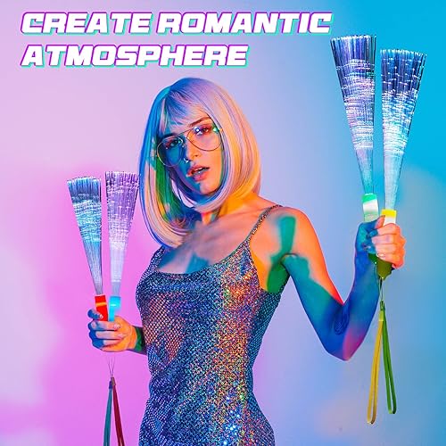 Miniatura 5 de Varita de luz de fibra óptica, varitas intermitentes con brillo, varitas de fibra óptica LED intermitentes, varitas de fibra LED, varitas LED