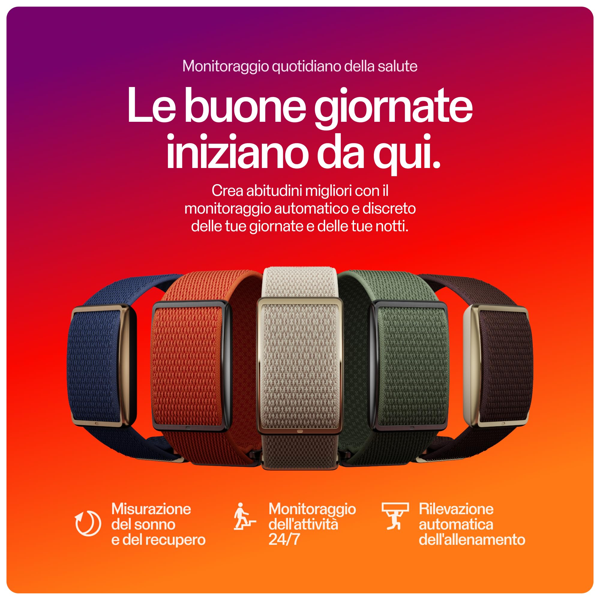 Polar Loop - Smart Band Senza Schermo per Il Fitness con monitoraggio di FC, Sonno e attività, rilevamento degli allenamenti, Senza abbonamento, Batteria Fino a 8 Giorni.