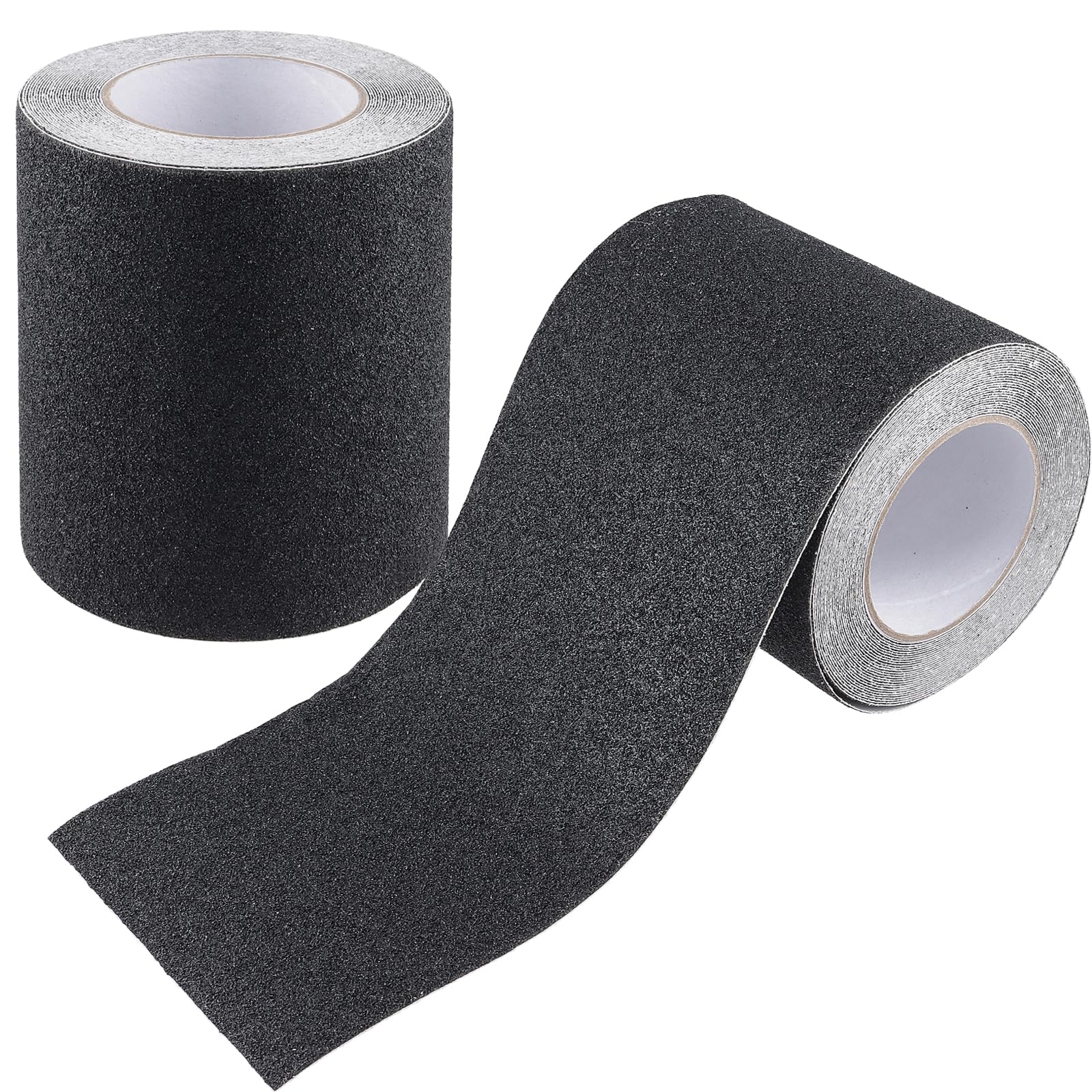 Lot de 2 rouleaux de ruban adhésif antidérapant - 15 cm x 10 m - Imperméable - Noir - Pour escaliers, terrasses, scooters