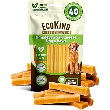 EcoKind Yak Cheese Himalayan Dog Chews, Yak Chews for Small Dogs, 40+ Bones