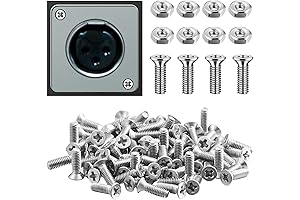 50 Pieces D Series Panel Screws and Nut Kit for Audio Server Rack Mounts