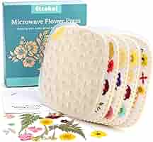 Microfleur Max Microwave Flower Pressing Kit - Complete DIY Floral Pressing Set Tweezers Soft Cover Book 9 23cm Pressing Flower Frame Scrapbooking Art