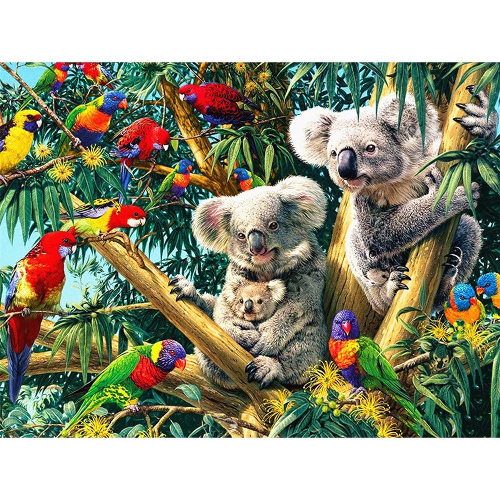 Broderie diamant koala 60x80cm idée cadeau créatif original pour adulte et enfant