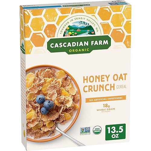 Cascadian Farm Cereal de avena orgánico Honey Crunch 135 onzas