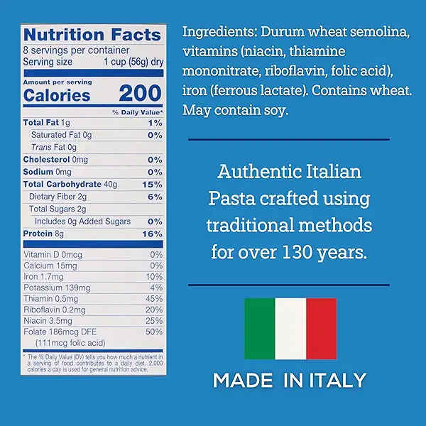 De Cecco Rigatoni No. 24 Pasta, 16 Oz, Authentic, Slow Dried, Made with Semolina and Durum Wheat, Versatile Pasta for Sauces & Recipes, Made in Italy 2