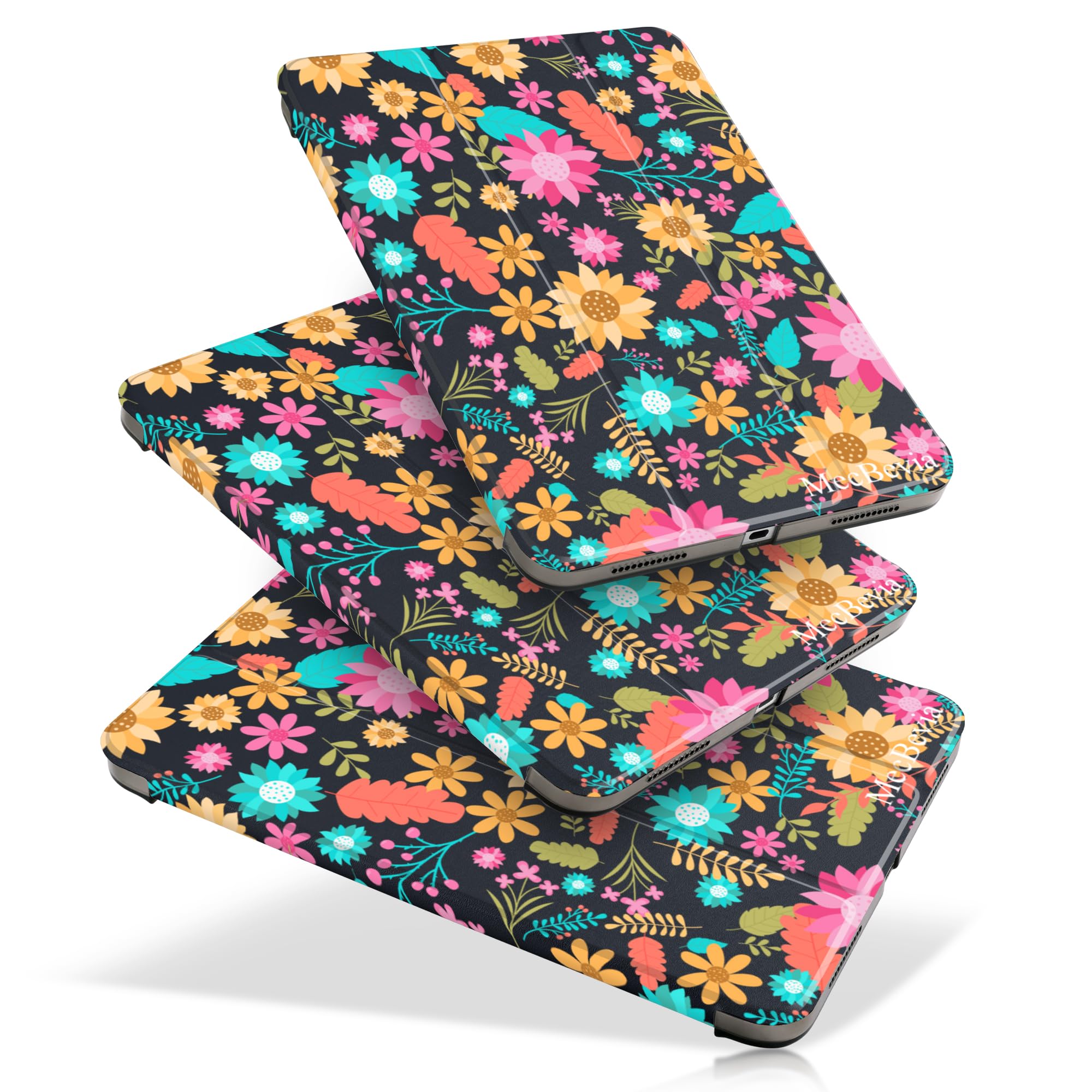 MecBevia Case for iPad (A16) 11th Generation 11 Inch (2025), iPad 10th Generation 10.9 Inch (2022), Hard PC Back Cover, Auto Wake/Sleep, Colorful