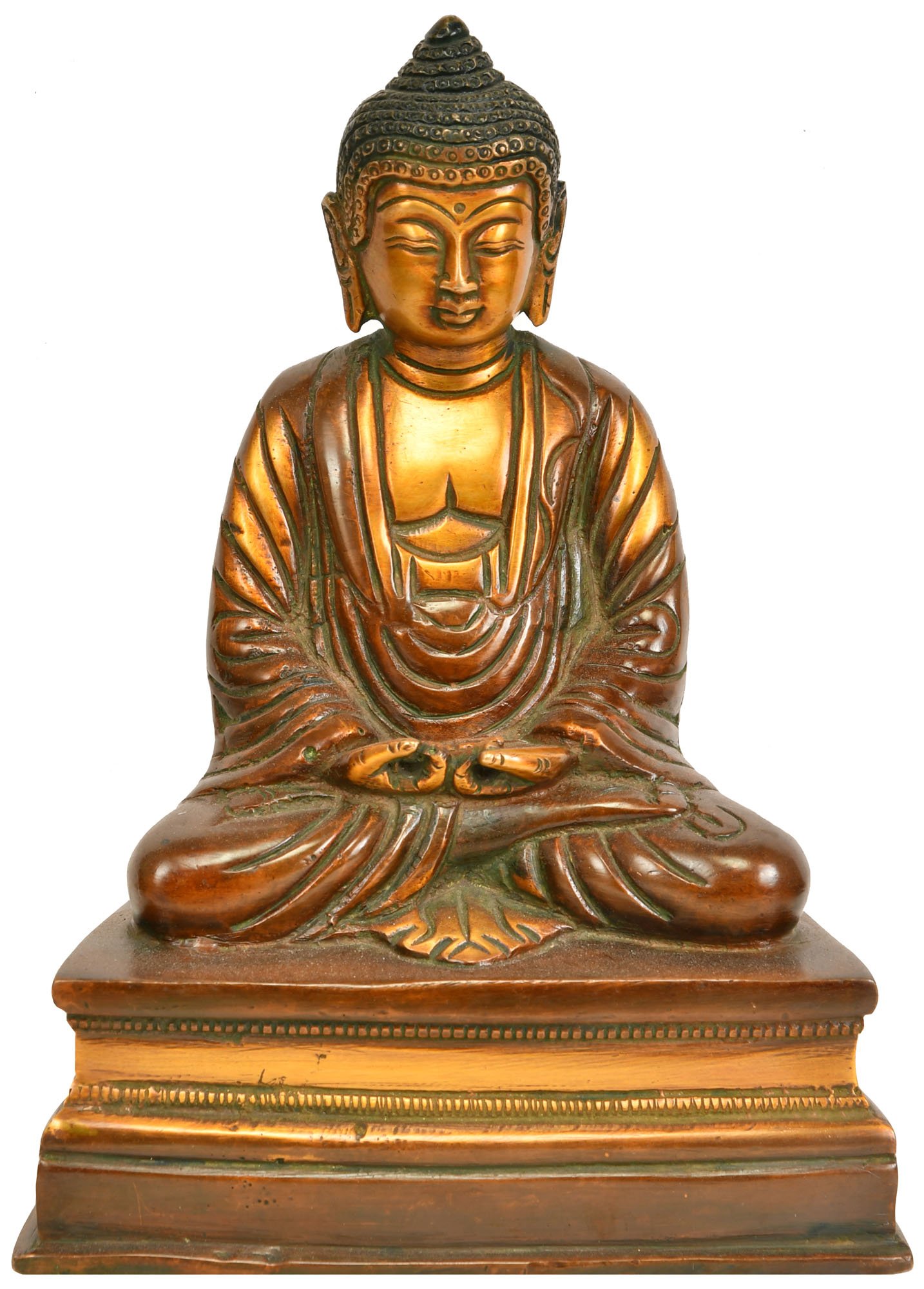 Seigneur Bouddha en méditation statue bouddhiste japonais Exotic India Ed31