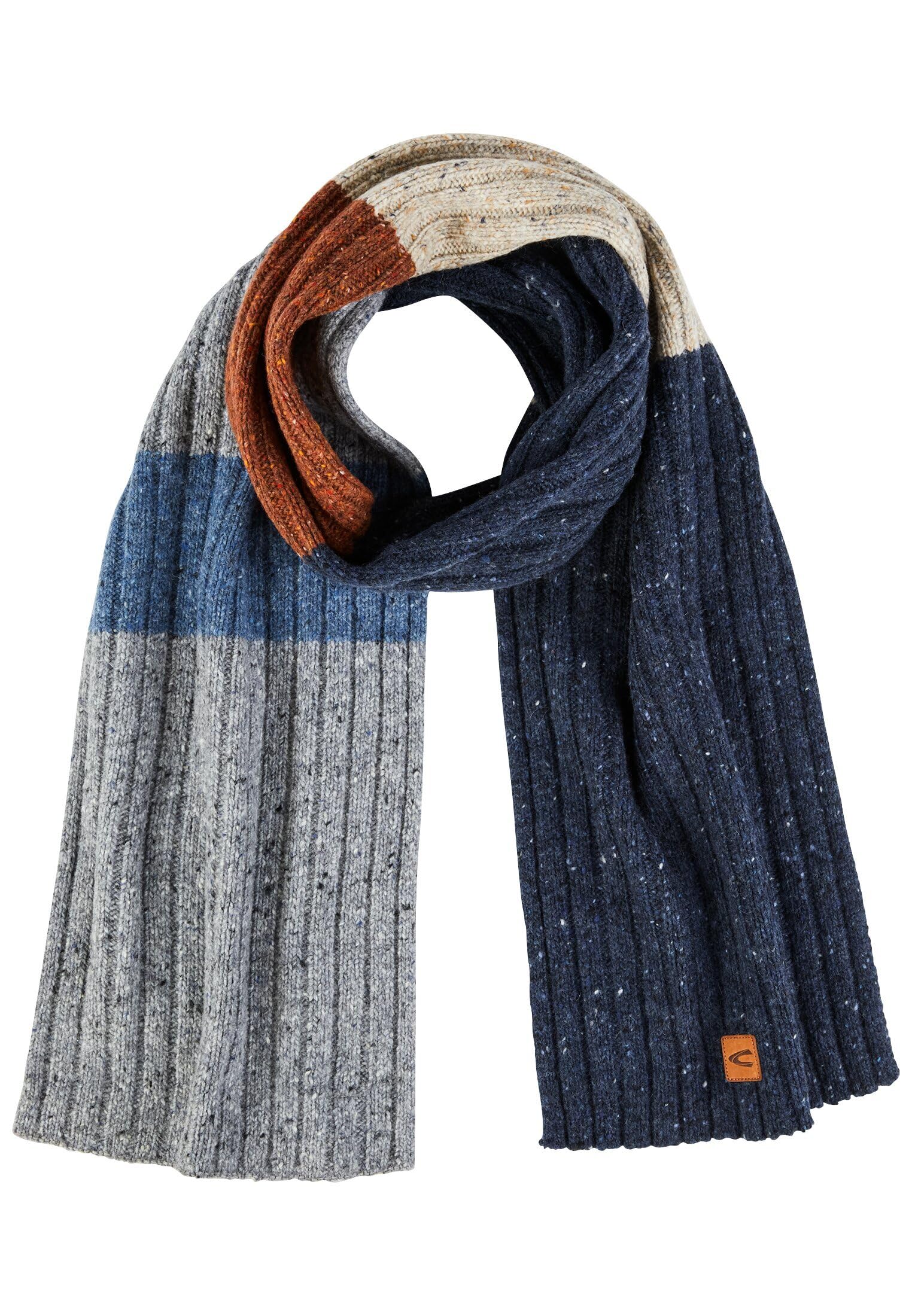 camel active Herren Dicker Strickschal aus einem Wollmix