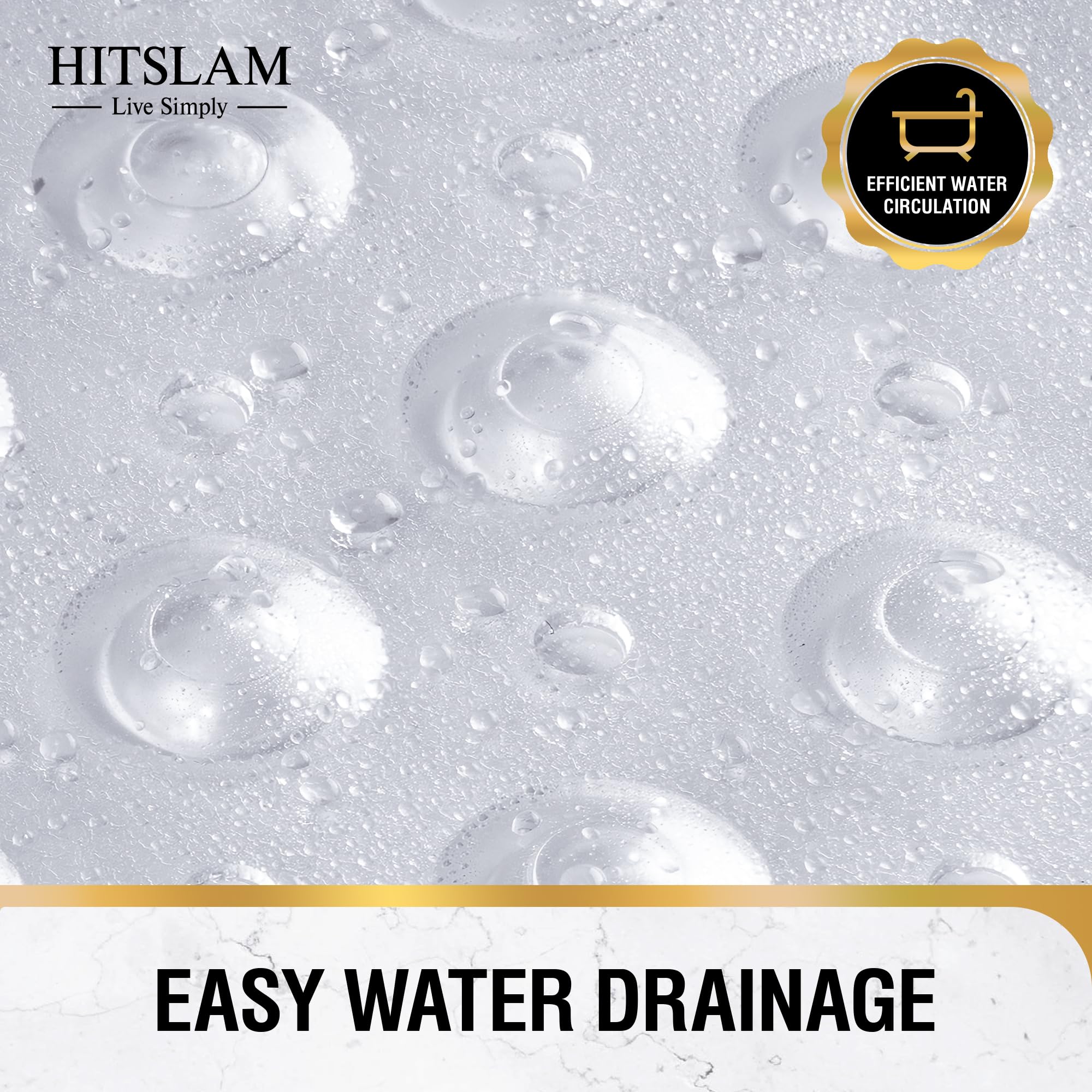 HITSLAM Alfombra de bañera Antideslizante, 101x40cm Extra Grande Alfombra Ducha Antideslizante con Ventosa, Resistentes al Moho y Lavables a máquina Alfombra baño,Transparente