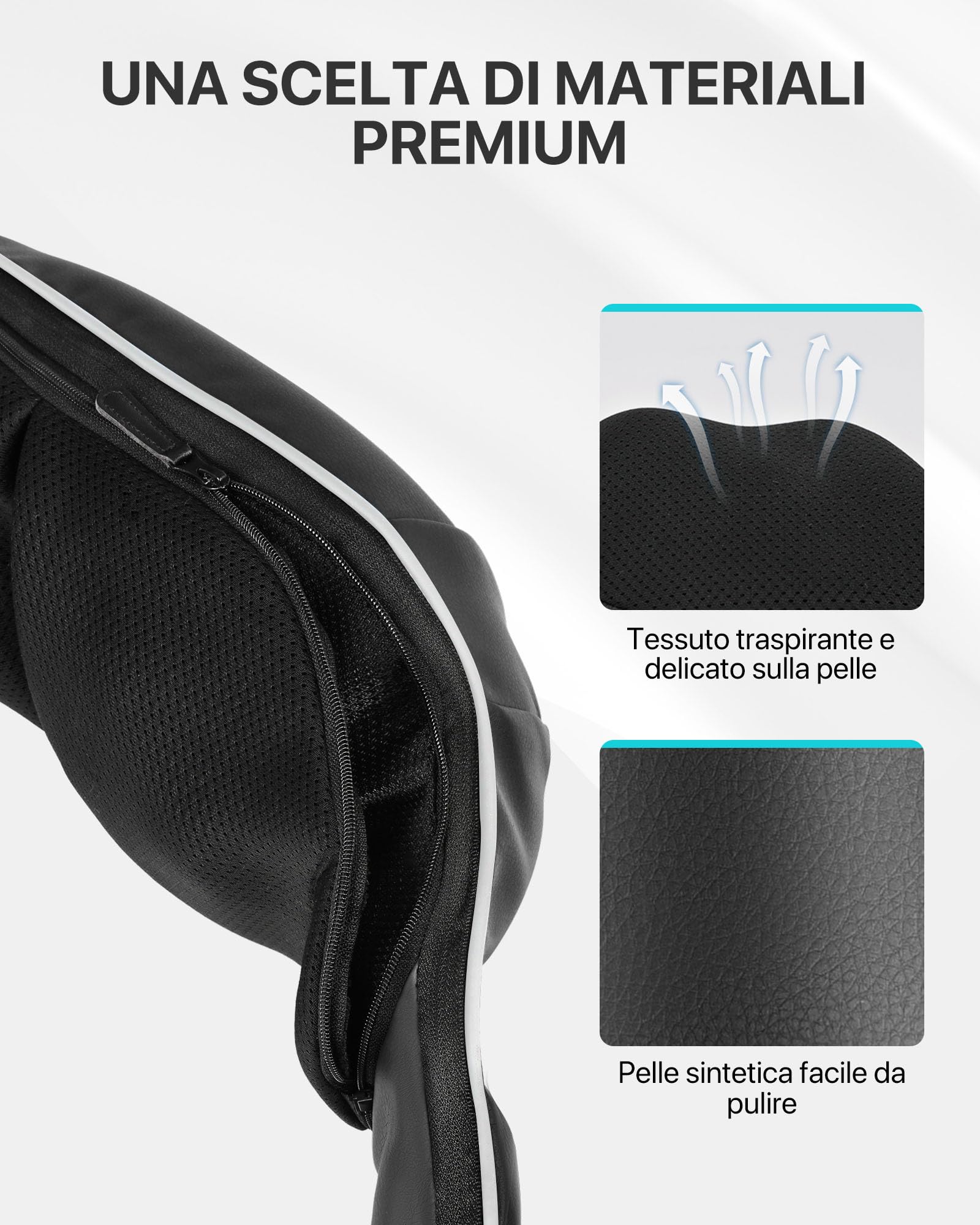 ALLJOY Massaggiatore Cervicale, Massaggiatore per Collo e Spalle con Riscaldamento, Massaggio Shiatsu Elettrico Schiena 3D Tre Velocità Regolabili,Regalo per Uomo Donna,Nero