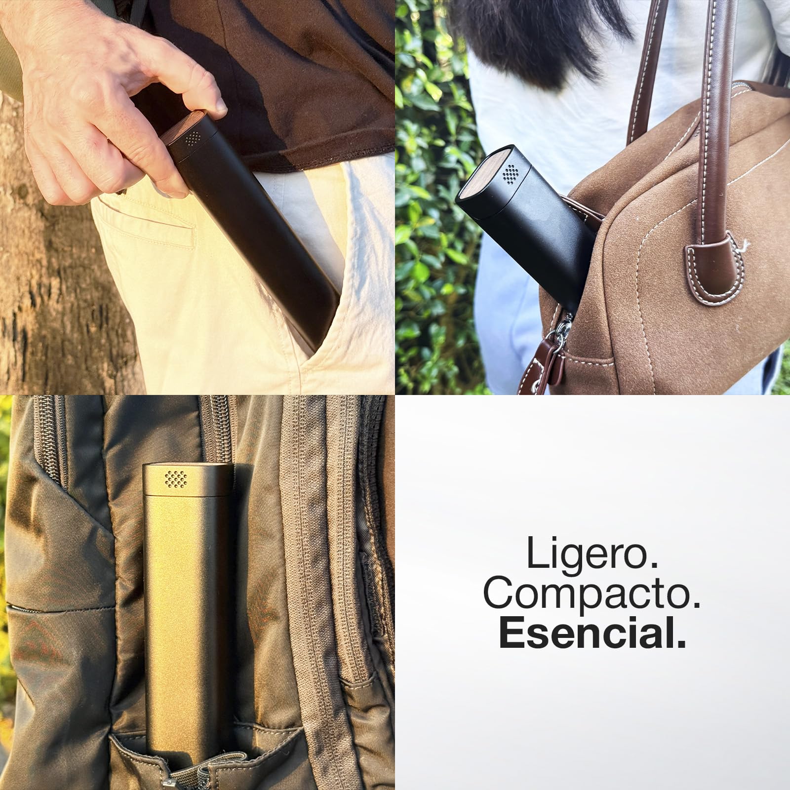 Pastillero Semanal de Aluminio Premium – 100% Metal, Base de Madera, Gran Capacidad & Diseño Elegante – Calidad Médica, Ideal para Viajes, Sin Plástico - Negro