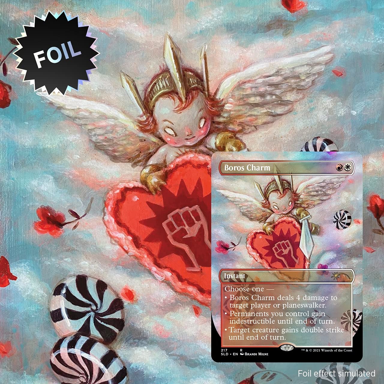 mtg valentine card Magic TCG The Gathering Secret Lair Premium Foil: Smitten Superdrop 2021 Valentines Day : Toys & Games 45 x 50 inches The Ninth Doctor | Whenever a creature an Choose One:FIC Limit Break (Cloud Strife) (R/G/W)