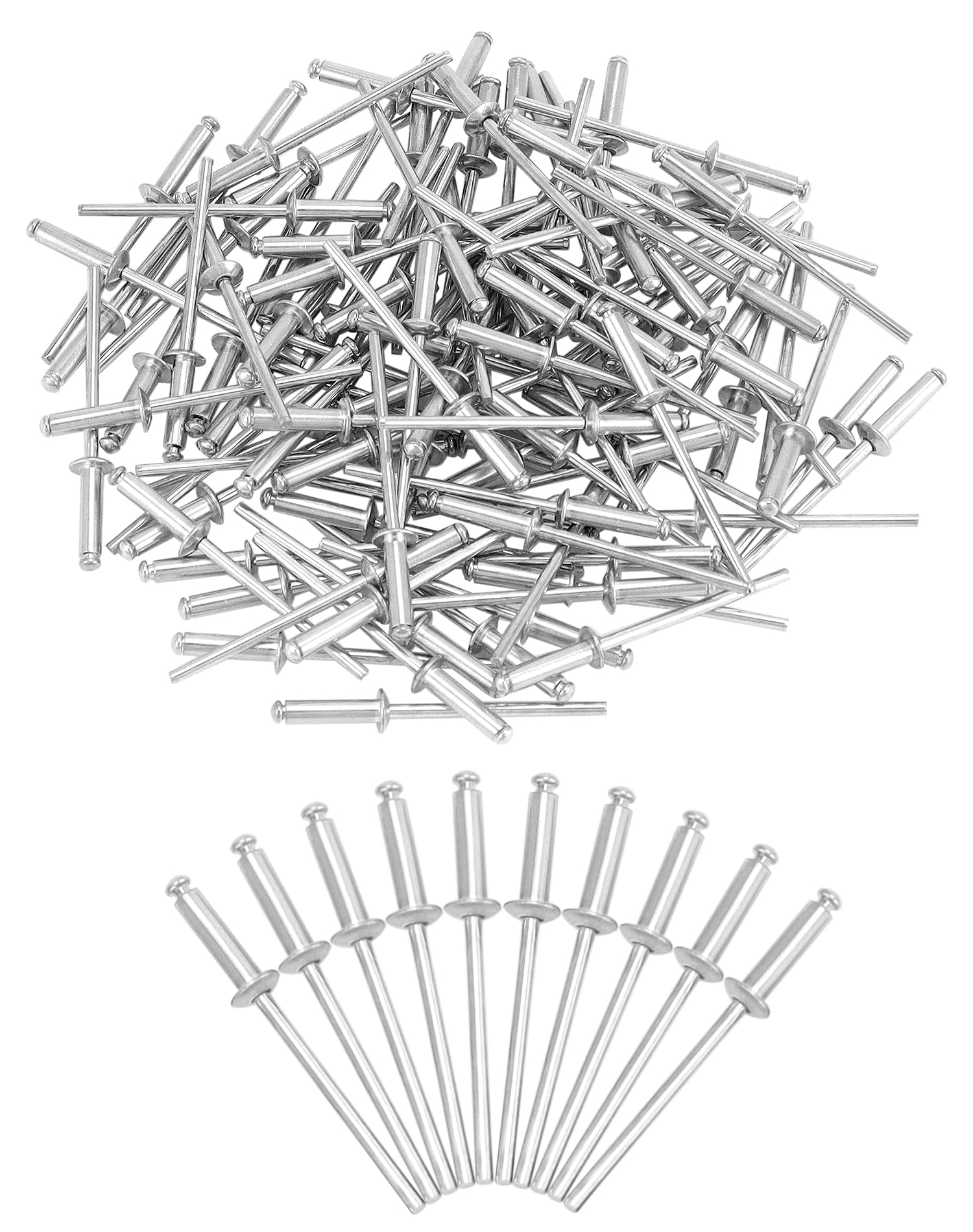 QWORK Aluminum Rivets - 500 Pcs -7 QWORK Aluminum Rivets - 500 Pcs -7