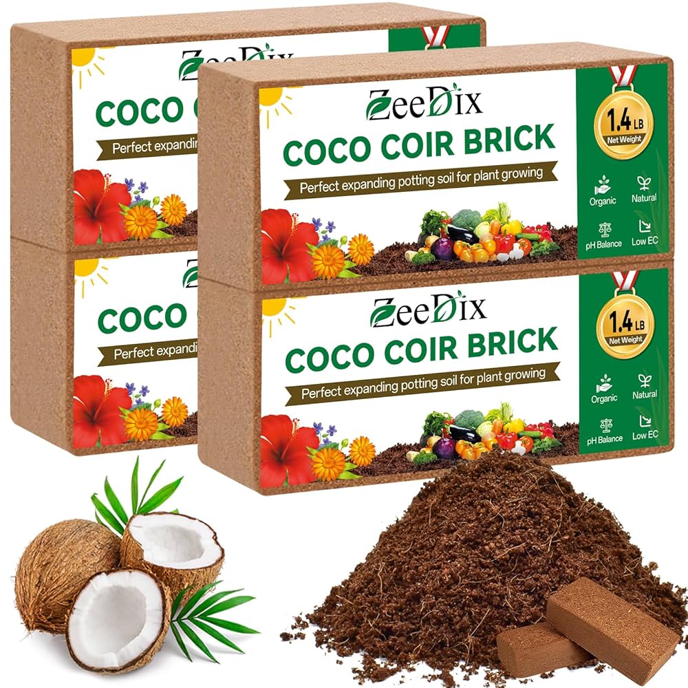 coco Amazon.com : ZeeDix 4 Pcs Premium Coco Coir Brick - 100