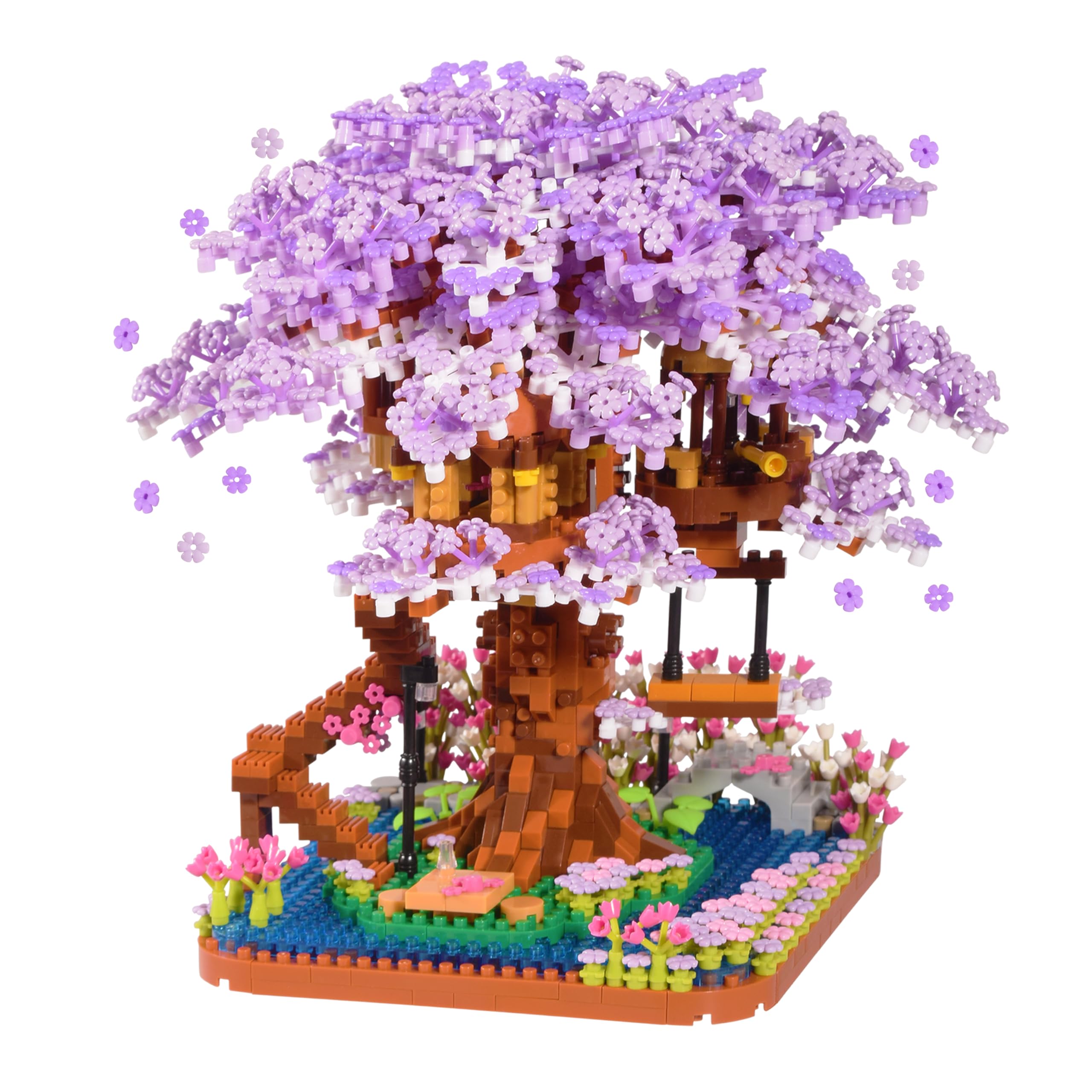 Amazon.com: Cherry Blossom Bonsai Tree Micro Building Set Creative