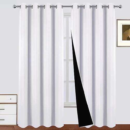 LEMOMO Cortinas opacas de 66 x 84 pulgadas, 2 paneles de oscurecimiento con aislamiento térmico para dormitorio