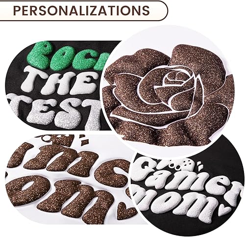 Miniatura 5 de GIRAFVINYL Vinilo de transferencia de calor verde azulado  10 x 4 pies de vinilo 3D de transferencia de calor para camisetas, vinilo para planchar