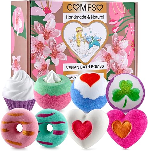 Miniatura 1 de Bombas de baño para niñas, regalos del día de San Valentín, bombas de baño para niños, baño de burbujas, juego de regalo de bomba de baño hecho a