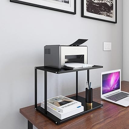 DECOWORLD || Printer Stand || Multipurpose Printer Table for Home, Office and Workstation (Black)