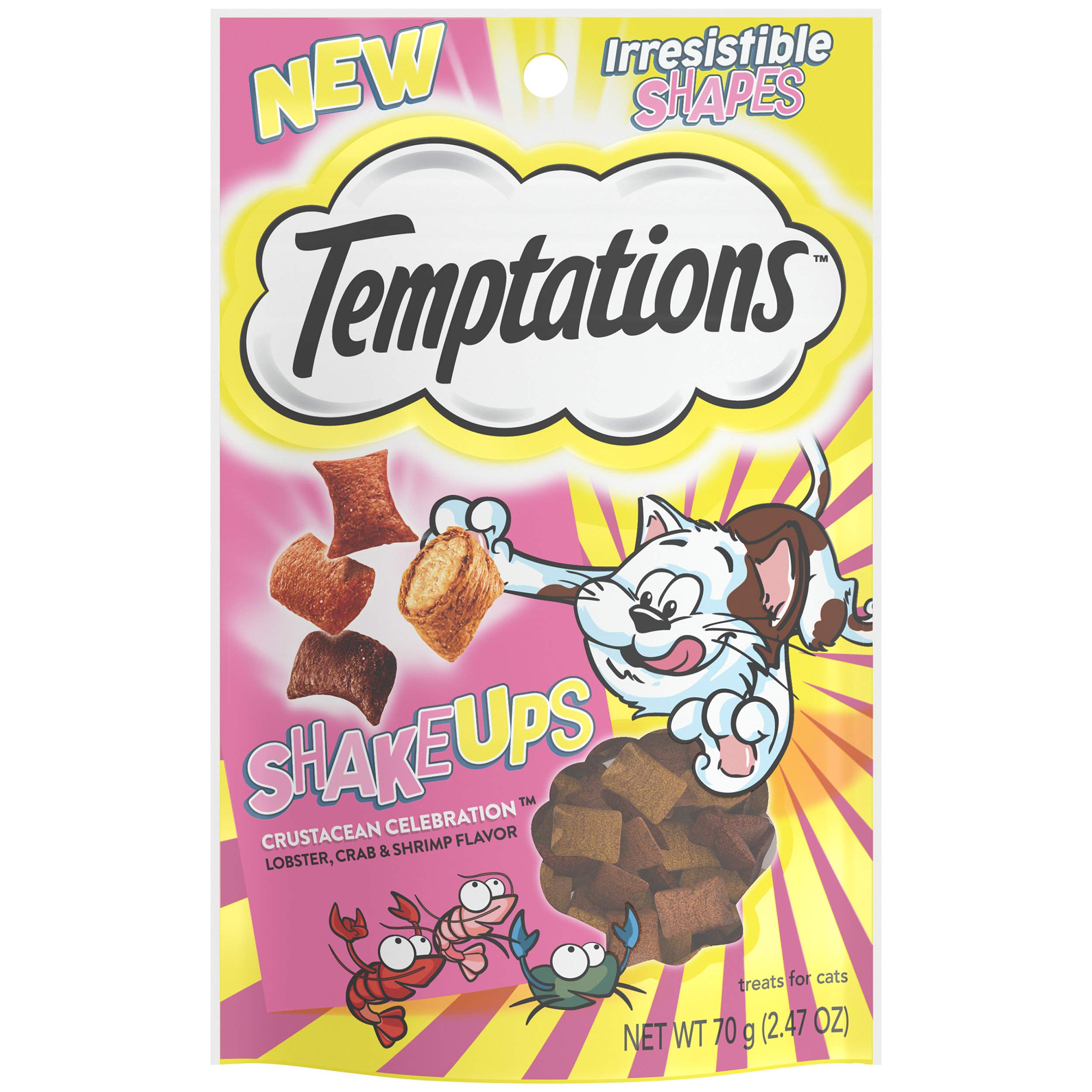 TEMPTATIONS MixUps & ShakeUps Crunchy and Soft Cat Treats, 2.5 - 3 oz. (12 Pack)