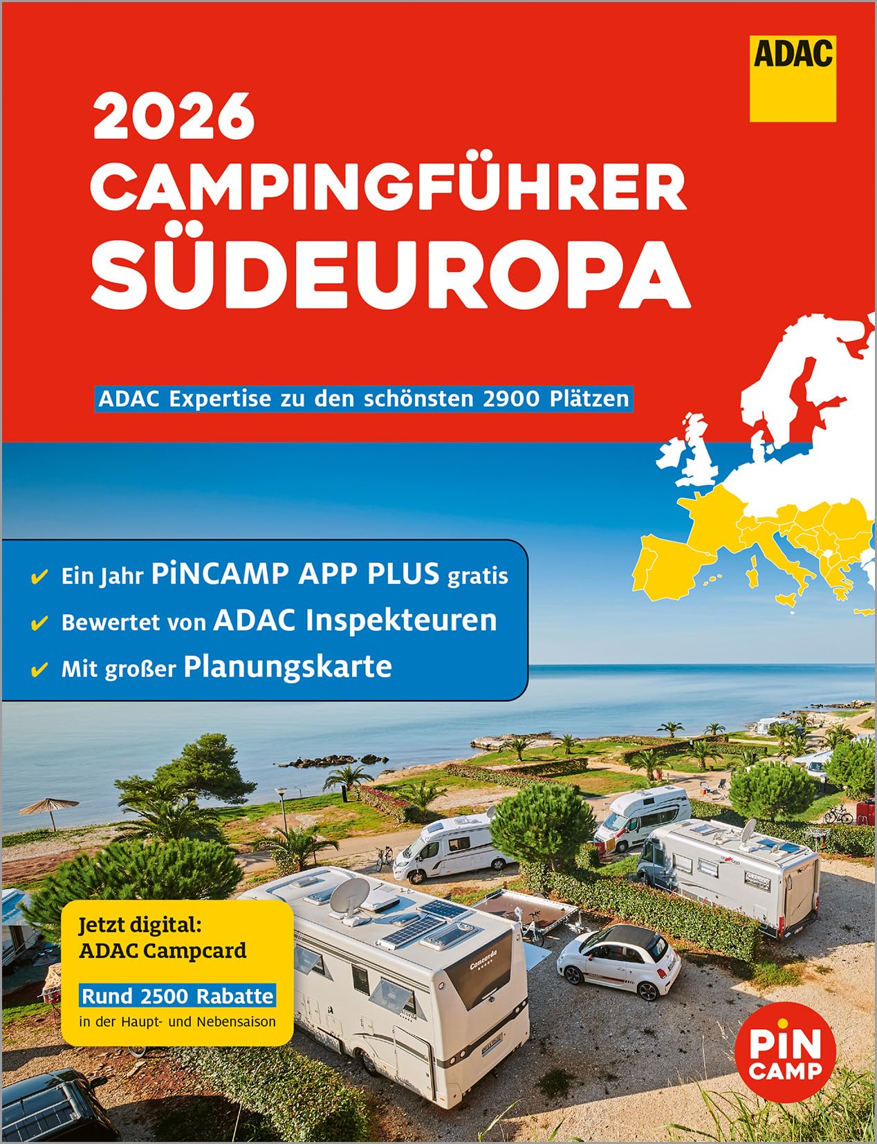 adac camping card Campingführer Südeuropa 2026: Mit Gutscheincode: 1 Jahr PINCAMP App kostenlos (Wert: 11,99 €) Bücher Favero Assioma UNO Powermeter GEARSTICKVW Color:BLK005