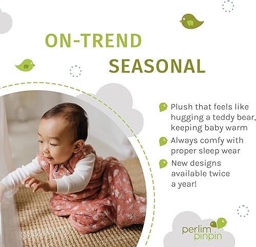 Miniatura 6 de Nuevo lanzamiento de otoño e invierno 2023  Saco de dormir Perlimpinpin 1.5 TOG de felpa para bebé, adaptado a cualquier clima estadounidense (0-6