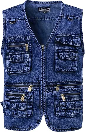 Heren Outdoor Gilet Sneldrogend Vissersvest Multi Pocket Cargo Utility
