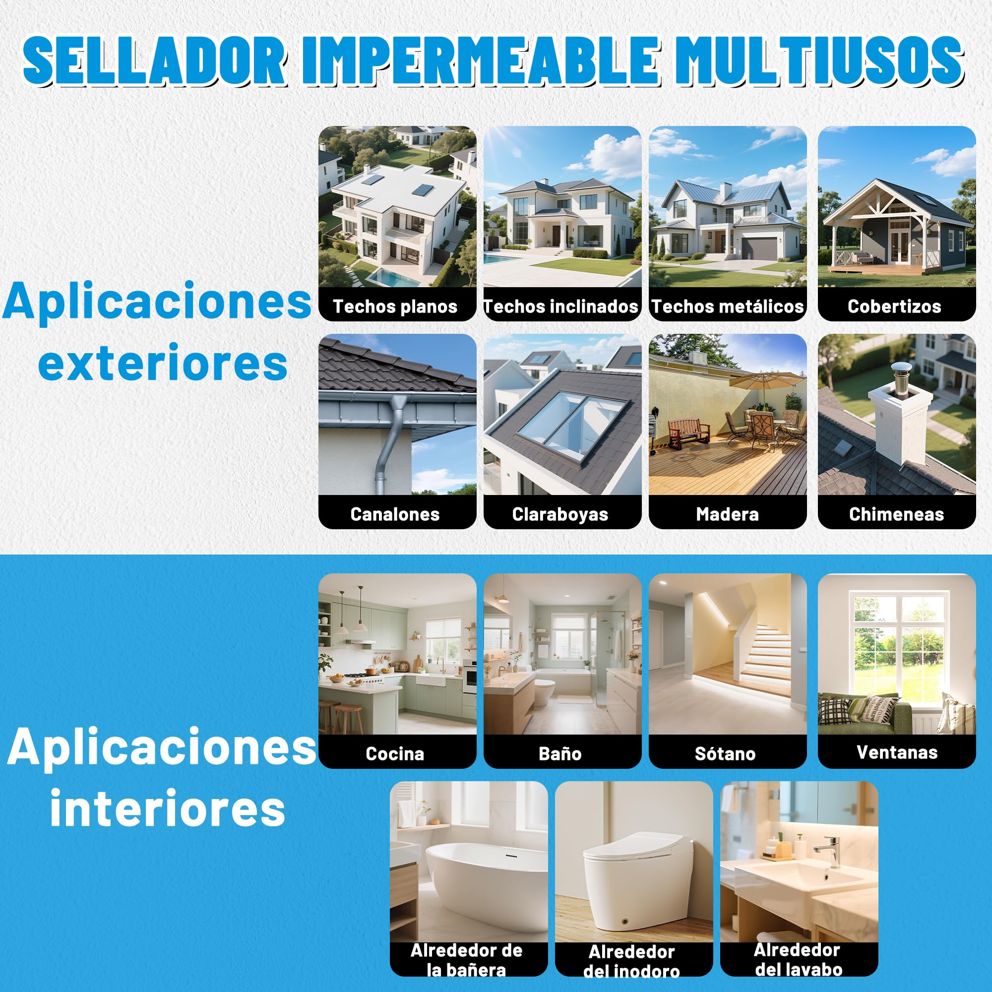 Impermeabilizante Transparente, Líquido Revestimiento Impermeable Reparador Waterproof Anti-Fugas, Sellador Invisible Impermeable para Interiores y Exteriores Pegamento Impermeable 4L