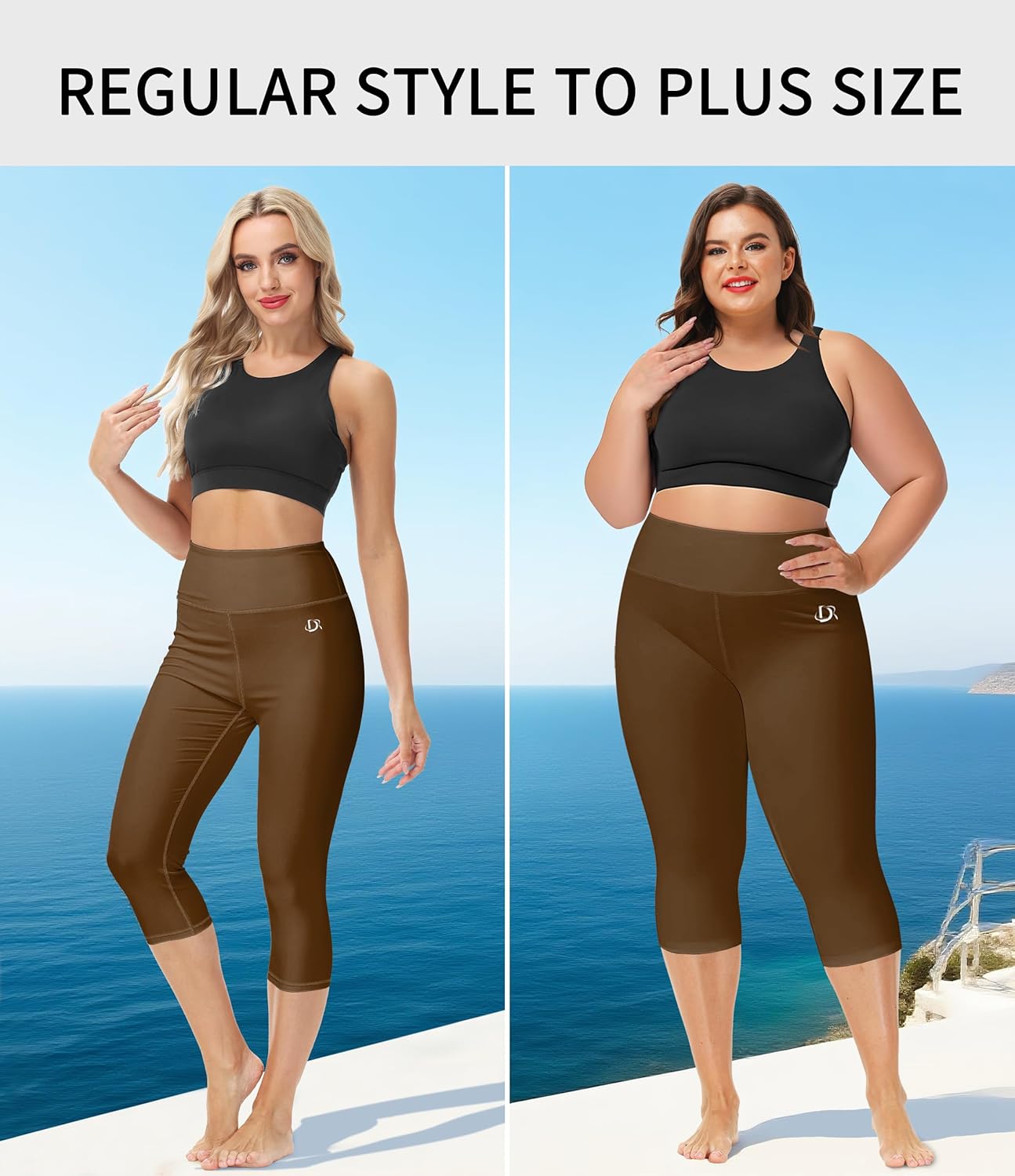 Deerose Swim Pants for Women Swim Capris High Waisted Sun Protection UPF 50+ Long Swimming Leggings Shorts - Image 5