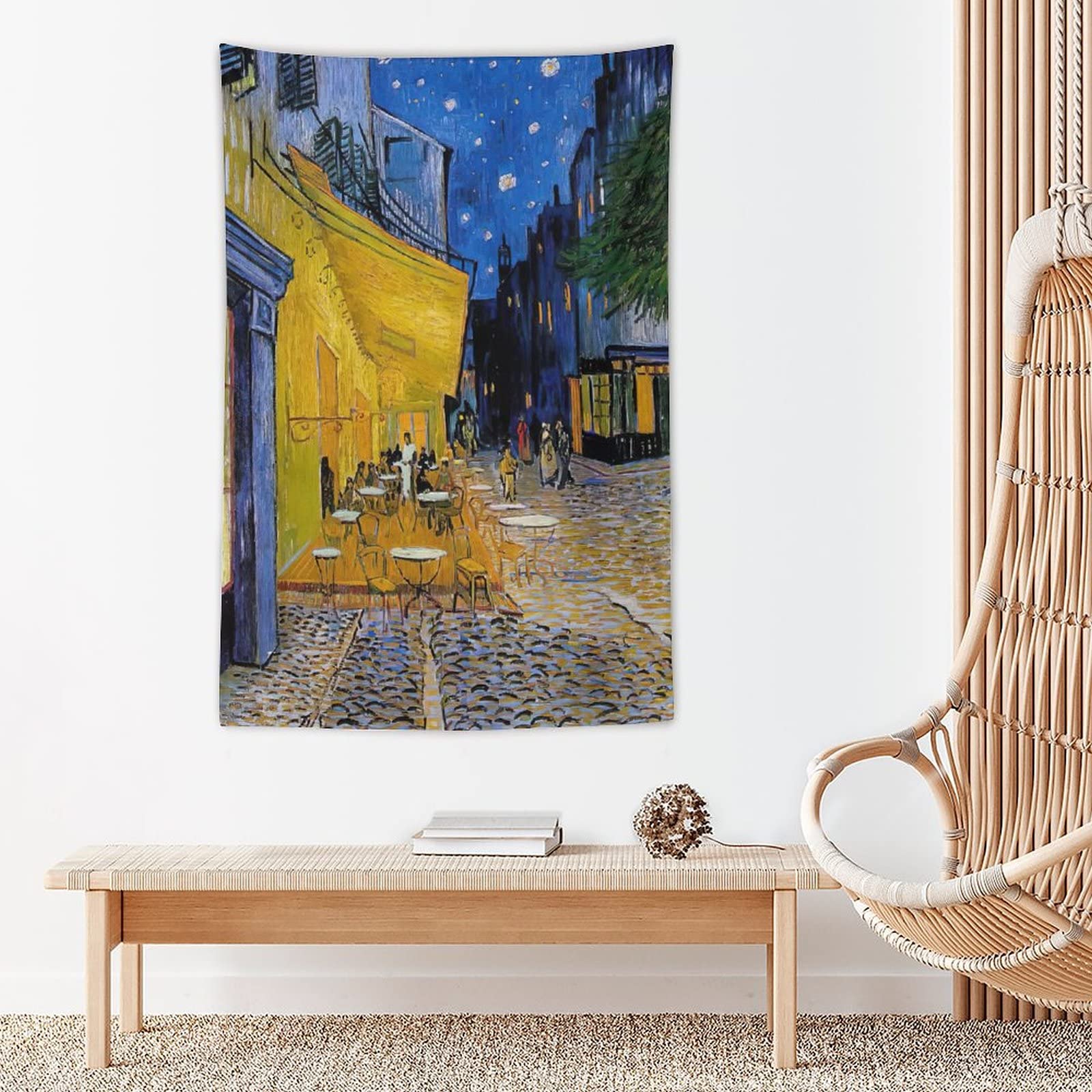 Amazon.co.jp: ゴッホ 絵画 『夜のカフェテラス』タペストリー 
